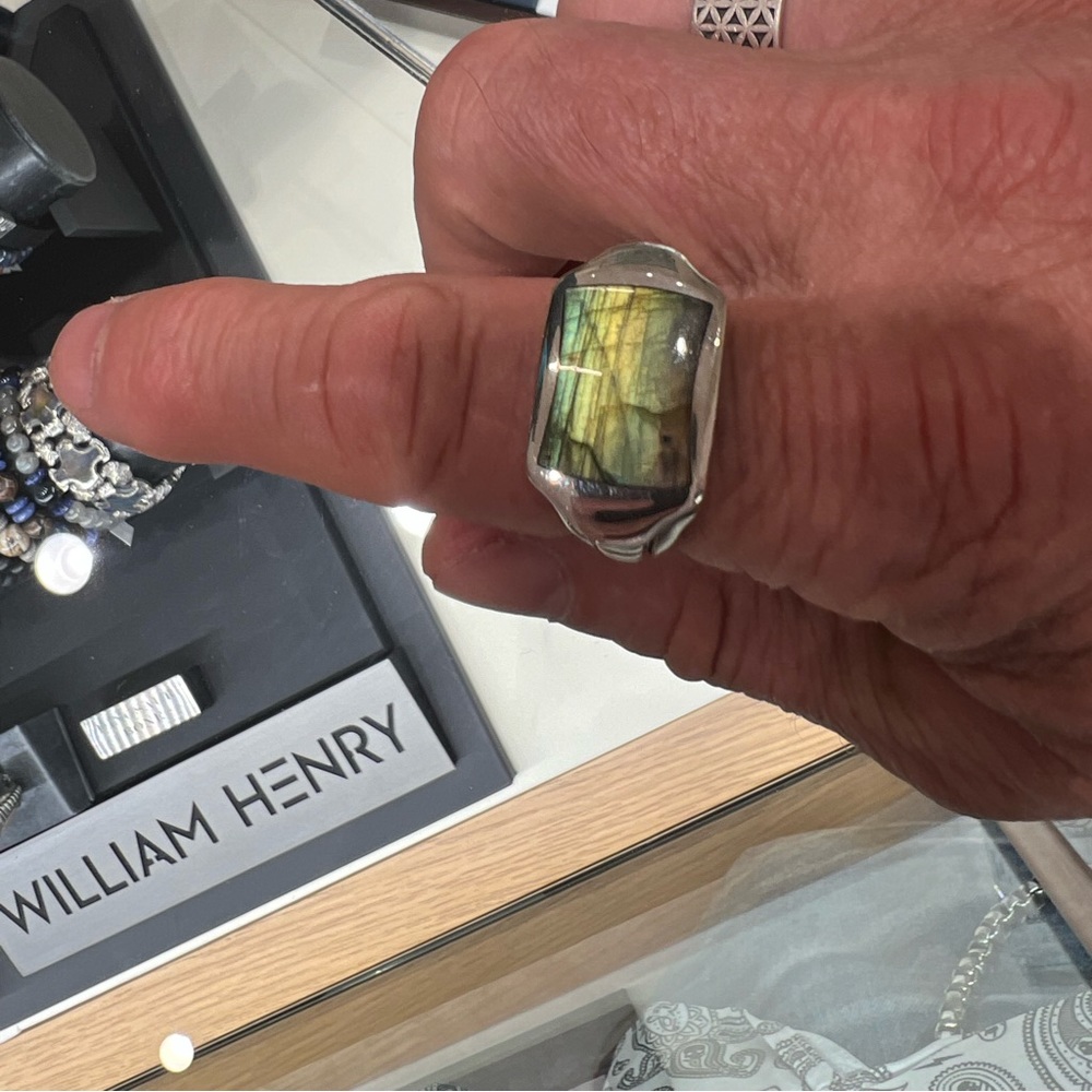 William Henry   Labaoradite  Sterling Silver Ring size 12